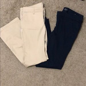 American eagle khakis size 8 short